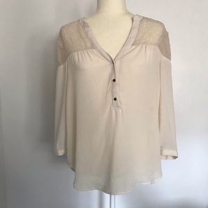 Anthropologie Maeve Cream Blouse